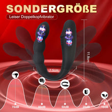 Laden Sie das Bild in den Galerie-Viewer, Doppeldildos Dildo Anal Vibrator Klitorisstimulator G-punkt Vagina Klitoris Anal Massage Drahtlose Steuerung Dildo Doppel Headed Vibratoren U-förmigen Sex spielzeug für Frauen Lesben Paar
