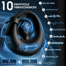 Laden Sie das Bild in den Galerie-Viewer, Verstellbarer Penisring Vibrator Sex Spielzeug für die Männer - Silikon Cockring Penis Ring Sex Toyset für Man Erektion mit 10 Vibrationsmodi, App Perlen-Hodenring Erotisches Sexspielzeug für Paare
