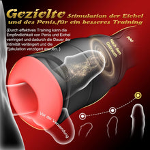Laden Sie das Bild in den Galerie-Viewer, Elektrischer Masturbator für Männer Solo Multifunktionales Sexspielzeug mit 10 Vibrationsmodi &amp; 5 Druckmodi IPX6 Wasserdicht Silikon Taschenmuschi 3D Stimulation Masturbatoren USB-Aufladung