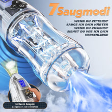 Laden Sie das Bild in den Galerie-Viewer, Elektrischer Masturbator Masturbieren für Männer mit 7 Saugmodi 10 Vibrationen Sex Spielzeug für die Männer Transparent 3D Taschenmuschi Blowjob Masturbatoren Penis Vibrator Trainer Pussy Sexspielzeug
