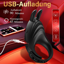 Laden Sie das Bild in den Galerie-Viewer, Sex Spielzeug für die Männer Penisring mit Einstellbare Größe, Cockring Vibration Sex Spielzeug für Paare mit Rabbit Vibrator für Klitoris, Erotik Sexspielzeug Penis Ring Sex 7 Vibrationsmodi Sex Toys