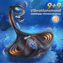 Laden Sie das Bild in den Galerie-Viewer, Analvibratoren Prostata Stimulation Männer, Sitzen und Reiten Anal Plug Sex Spielzeug für die Männer mit 9+9 Vibrationsmodi, Doppelmotoren Vibratorensets Analplug für Männer Analkugeln, App-Steuerung