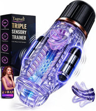 Laden Sie das Bild in den Galerie-Viewer, Masturbieren für Männer mit Zungenleck Sex Spielzeug für die Männer - Full-Wrap Masturbator Sexspielzeug für Männer Solo, Penis Eichel Vibrator Masturbator, KI-Interaktion Sex Toyset für Man