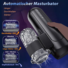 Laden Sie das Bild in den Galerie-Viewer, Masturbieren für Männer, Elektrischer Masturbator Sex Spielzeug für die Männer mit 6 Teleskopfunktion und 5 Einstellbaren Geschwindigkeiten 10 Vibrations Masturbatoren Sexspielzeug