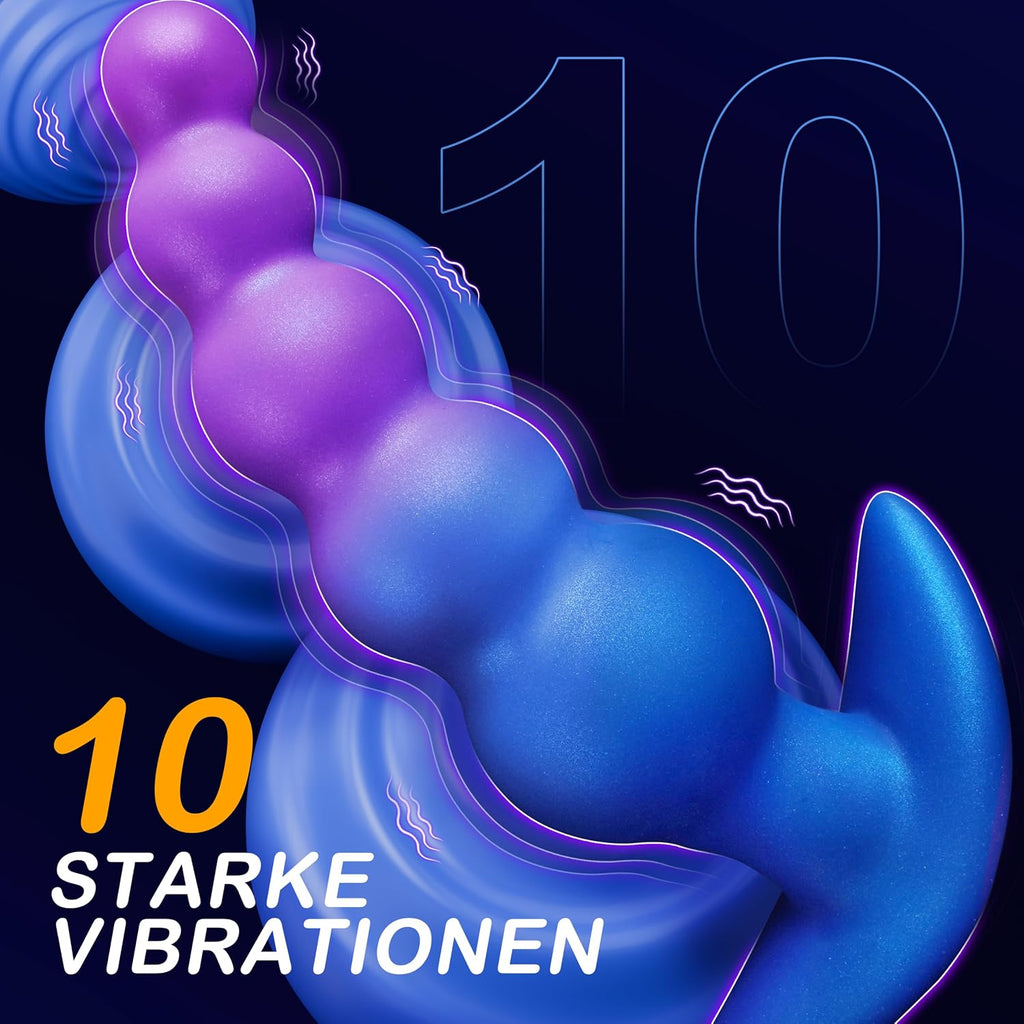 Analvibratoren 10 Vibrationsmodi Analkugeln Prostata Stimulation | Analplug für Frauen Analdildo für Männer fantasy Dildo knot Anal Beads Sex Spielzeug für die Männer Frauen Paare