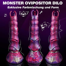 Laden Sie das Bild in den Galerie-Viewer, 27cm Monster Ovipositor XXL Dildo mit 4 Silikoneiern Alien Dragon Dildo | Fantasy Knot Dildo groß Anal Plug, Analdildos BDSM Analspielzeug Dildoschwanz für Männer Frauen Paare Gay