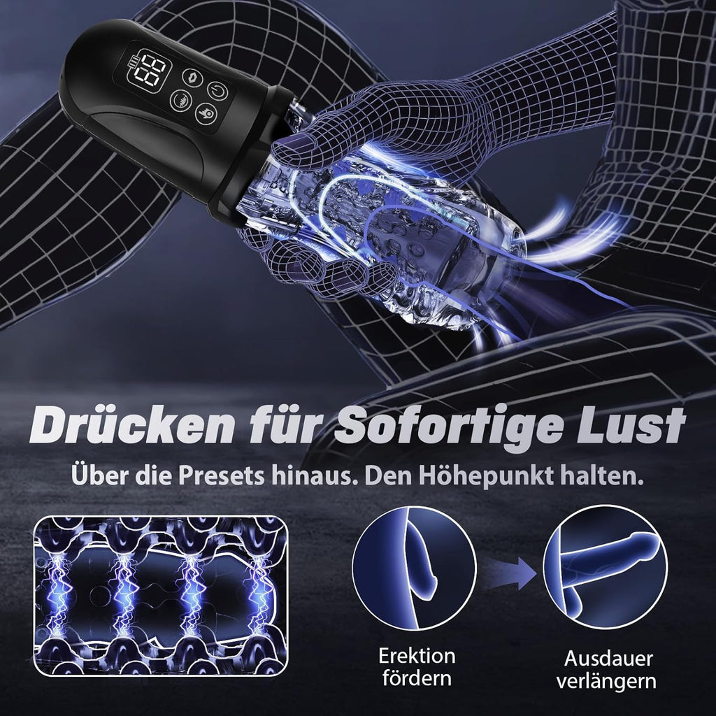 Elektrischer Masturbator Masturbieren für Männer, 7 Vibration 7 Saugmodi Sex Spielzeug für die Männer, Realistische Taschenmuschi Sexspielzeug mit Doppel-Starkmotor, Penispumpe Masturbatoren Sex Toys