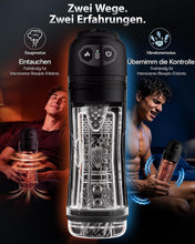 Laden Sie das Bild in den Galerie-Viewer, Masturbieren für Männer 7 Saug- &amp; Vibrationsmodi Masturbator 18,03 cm Tiefe, KI Sex Spielzeug für die Männer, Elektrische Masturbatoren Druckregelung Penispumpe, Taschenmuschi mit Handyhalter Sex Toys