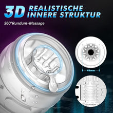 Laden Sie das Bild in den Galerie-Viewer, Masturbieren für Männer Elektrisch Masturbator, 10 Vibration Sex Spielzeug für die Männer Taschenmuschi, Penis Vbratorensets Sexspielzeug Solo Masturbatoren Handfrei, Sex Toyset für Man