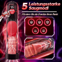 Laden Sie das Bild in den Galerie-Viewer, Elektrische Penispumpe – Sexspielzeug für Männer – Pumpen &amp; Vergrößerer, Masturbator für Männer mit 5 Saugstufen und 7 Vibrationsmodi, Penisvergrößerer für Männer zur Förderung der Erektion