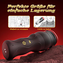 Laden Sie das Bild in den Galerie-Viewer, Elektrischer Masturbator für Männer Solo Multifunktionales Sexspielzeug mit 10 Vibrationsmodi &amp; 5 Druckmodi IPX6 Wasserdicht Silikon Taschenmuschi 3D Stimulation Masturbatoren USB-Aufladung