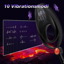 Laden Sie das Bild in den Galerie-Viewer, Penisring Vibrator Cockring für Männer Verstellbar Sextoysets für Paare Männer Sex, Paarvibrator mit 10 Vibrationsmodi Sex spielzeug für Paare extrem Männer Klitoris Penis Ring Erotik