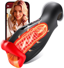 Laden Sie das Bild in den Galerie-Viewer, Masturbieren für Männer Dual-End Beads Stimulation 9 Vibration, Sex Spielzeug für die Männer Masturbator Penis Vibrator 4 Wellensaugen, Sex Toyset für Man mit Manuelles Trainer App Control Contitop