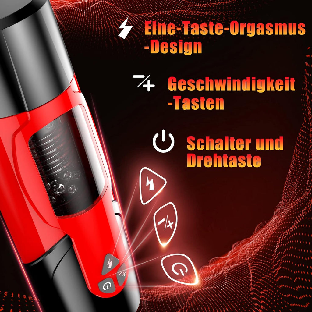 Elektrischer Masturbator Mann Handfrei Cup mit 7 Modi Teleskop und Rotation