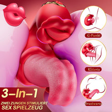 Laden Sie das Bild in den Galerie-Viewer, Vibration für frauen Zunge Vibrator, Sex Spielzeug für die Frau 3 in 1 Vibratorensets für frauen klitoris mit 10 Swing Modus sex toys，Sexspielzeug für frauen solo Vibratoren Sex toyset für woman