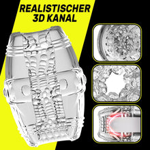 Laden Sie das Bild in den Galerie-Viewer, Masturbator Taschenmuschi Sex spielzeug für die Männer,Realistischer 3D Masturbation Erotik Manuelle Cup Masturbatoren Eichel Stimulation Pocket Pussy Blowjob Penis Sex Toyset für Man Solo