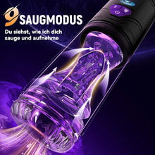 Laden Sie das Bild in den Galerie-Viewer, Masturbieren für Männer mit 9 Teleskop 9 Rotation 9 Saugen, Elektrischer Masturbator mit Handyhalterung Blowjob Taschenmuschi für die Männer Elektrisch Sexspielzeug für Männer Solo