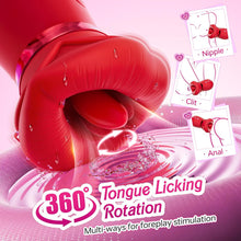 Laden Sie das Bild in den Galerie-Viewer, 4 IN 1 Mouth Sucking Vibrator Rose Sex Toy