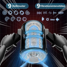 Laden Sie das Bild in den Galerie-Viewer, Elektrische Cup-masturbatoren mit 9 Teleskopfunktion undVibrationen, Sex Spielzeug für die Männer Masturbieren für Männer, Masturbatoren Taschenmuschi Penis Sexspielzeug, Männer Sex Sexspielzeug