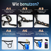 Laden Sie das Bild in den Galerie-Viewer, Peniskäfig Chastity Cage Bdsm Keuschheitskäfig Herren Peniszaumzeug mit Fesseln &amp; Bondage Belt