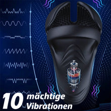 Laden Sie das Bild in den Galerie-Viewer, Silikon-Vibrator für Penis mit Penisring und 10 Vibrationsmodi
