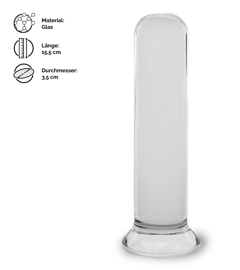 Analplug aus Glas 15,5 cm