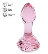 Laden Sie das Bild in den Galerie-Viewer, Analplug aus Glas Romantic Rose