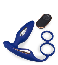 Laden Sie das Bild in den Galerie-Viewer, Analplug mit Vibration und Estim und Cockring Fever