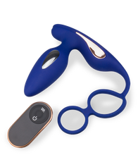 Laden Sie das Bild in den Galerie-Viewer, Analplug mit Vibration und Estim und Cockring Fever
