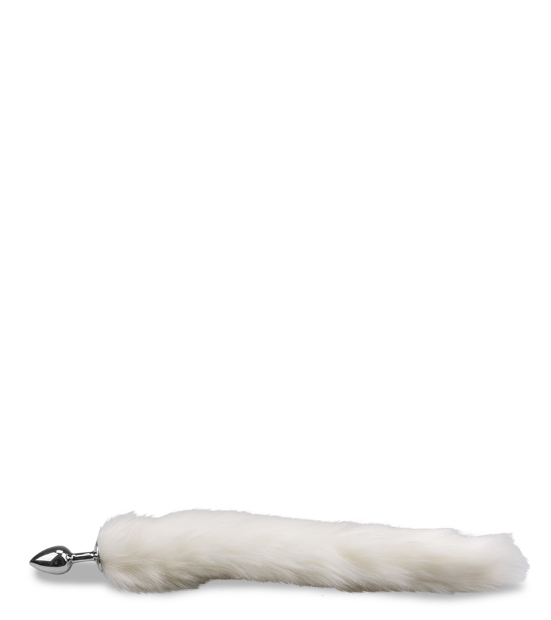 Analplug mit weißem Hundeschwanz