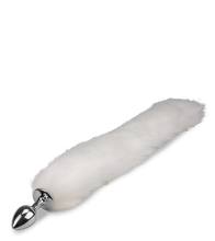 Laden Sie das Bild in den Galerie-Viewer, Analplug mit weißem Hundeschwanz