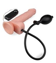 Laden Sie das Bild in den Galerie-Viewer, Aufblasbarer Dildo-Vibrator mit Saugfuß