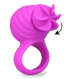 Aufladbarer Silikon-Penisring mit rotierenden Lamellen