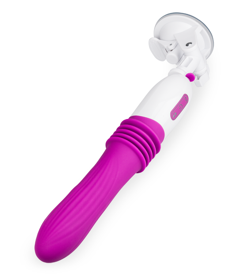 Automatischer Stoßdildo mit Vibration und Saugfuß