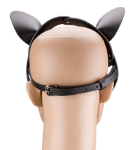 Laden Sie das Bild in den Galerie-Viewer, BDSM-Katzenmaske aus Kunstleder mit Strass