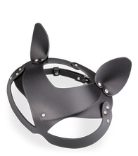 Laden Sie das Bild in den Galerie-Viewer, BDSM-Katzenmaske aus Kunstleder mit Strass