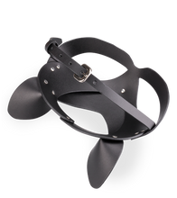 Laden Sie das Bild in den Galerie-Viewer, BDSM-Katzenmaske aus Kunstleder mit Strass