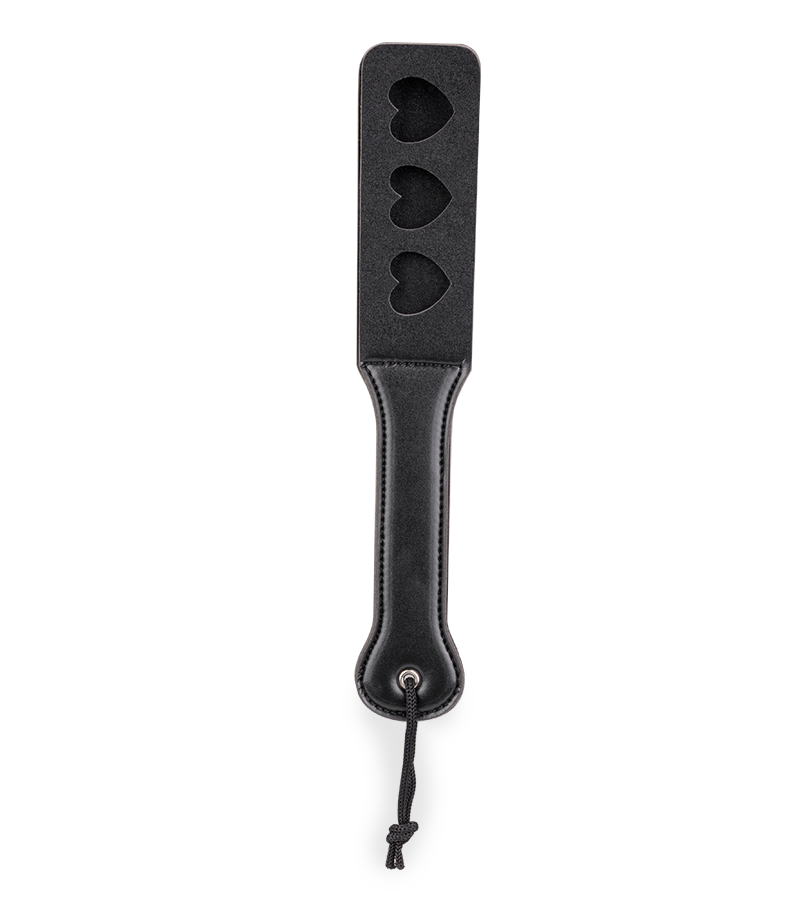 BDSM-Paddle aus Kunstleder mit Herzen
