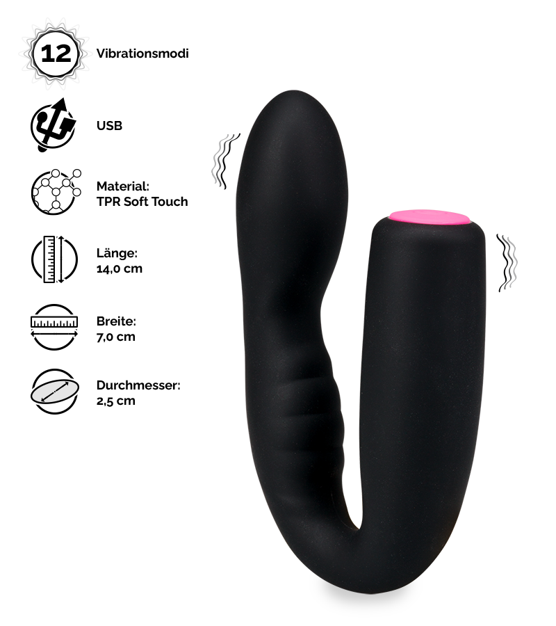 Beweglicher G-Punkt- und Klitorisvibrator