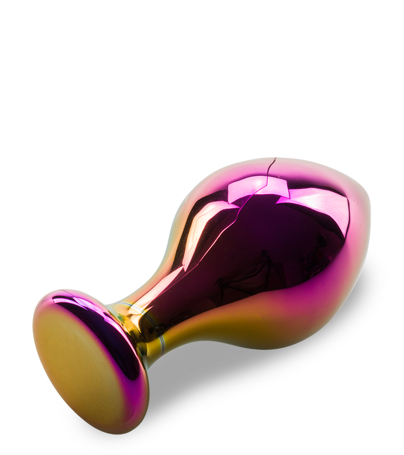 Buttplug aus Glas Chrome
