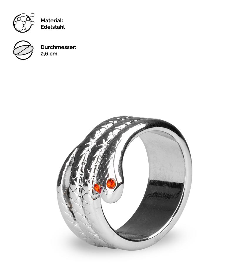 Cockring aus Edelstahl Medusa