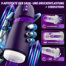 Laden Sie das Bild in den Galerie-Viewer, ultrarealistische Vaginette mit 9 Vibrations- und Saugmodi, freihändiger Masturbator für Männer, Sexspielzeug mit App-Steuerung, 3D-Vibration