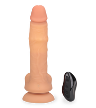 Laden Sie das Bild in den Galerie-Viewer, Dildo aus Silikon mit Vibrations- und Massage-Funktion Riccardo