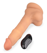Laden Sie das Bild in den Galerie-Viewer, Dildo aus Silikon mit Vibrations- und Massage-Funktion Riccardo