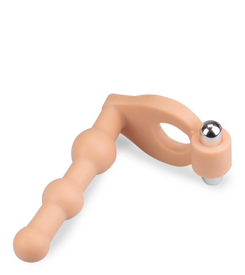Dildo mit Kugelschaft und Penisring