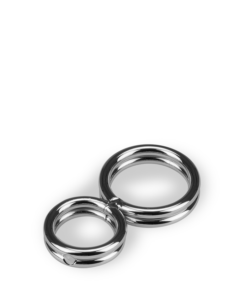 Doppelter Edelstahl-Penisring Eight