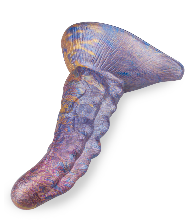 Dragon Dildo mit Kamm und Saugnapf 18 cm