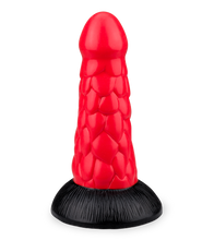 Laden Sie das Bild in den Galerie-Viewer, Dragon Dildo mit Schuppen und Saugnapf 18,5 cm