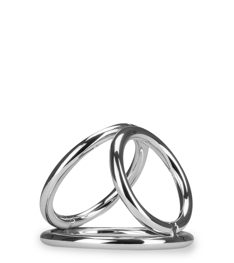 Dreifacher Cockring aus Edelstahl Holdy