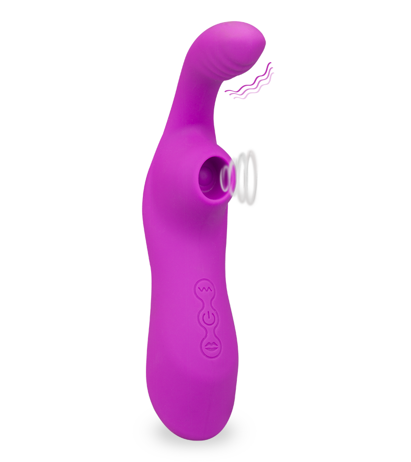 Druckwellenstimulator mit Innendildo Diva